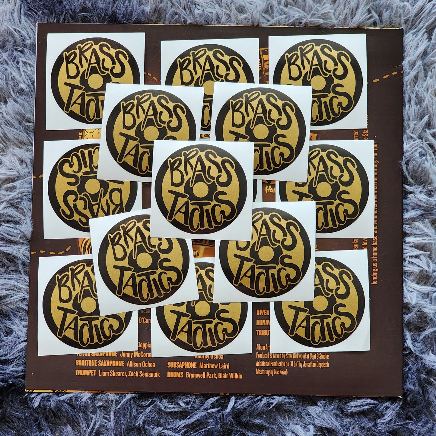 Gold Brasstactics Stickers